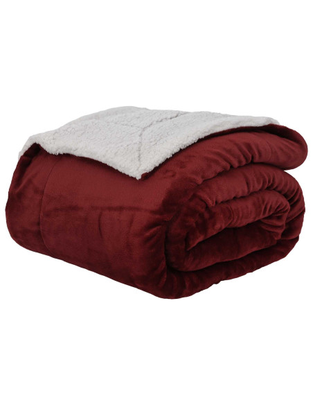 Coperta Rosso Bordeaux 130 x 150 cm Panno
