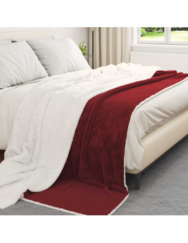 Coperta Rosso Bordeaux 220 x 240 cm Panno