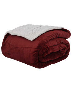 Coperta Rosso Bordeaux 240 x 270 cm Panno 2