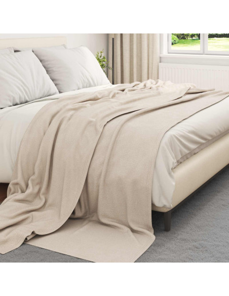 Coperta Beige 240 x 220 cm Panno