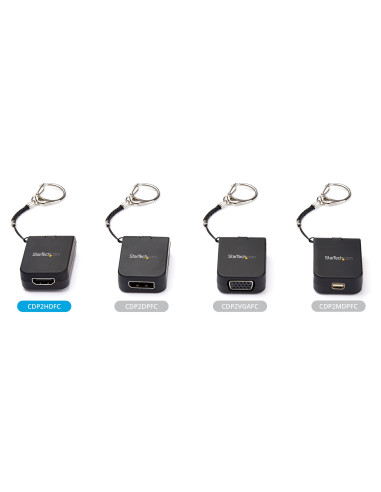 StarTech.com Adattatore compatto da USB C a HDMI - Convertitore video da USB Tipo-C a HDMI 4K 30Hz con portachiavi ad anello - U