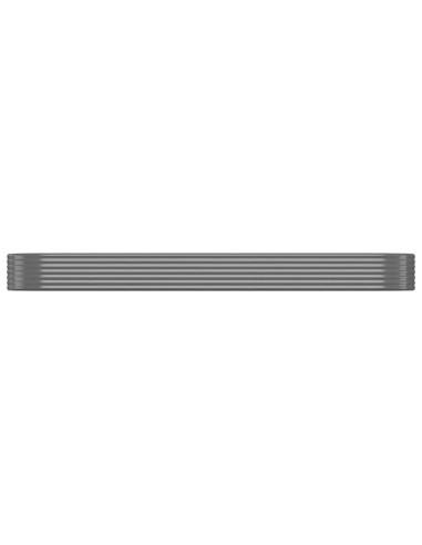 Letto Giardino Acciaio Verniciato a Polvere 396x100x36cm Grigio