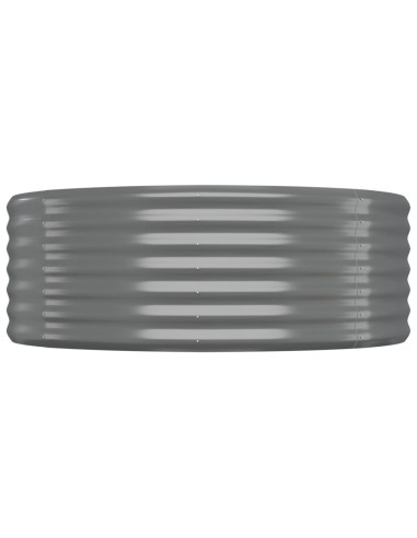 Letto Giardino Acciaio Verniciato a Polvere 396x100x36cm Grigio