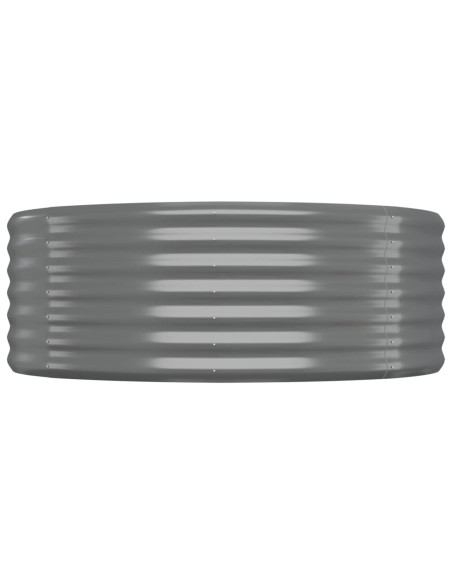 Letto Giardino Acciaio Verniciato a Polvere 396x100x36cm Grigio