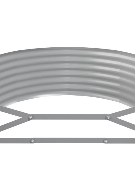 Letto Giardino Acciaio Verniciato a Polvere 396x100x36cm Grigio