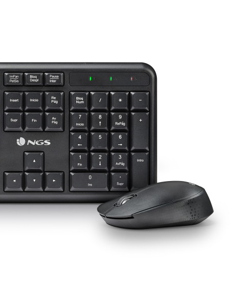 NGS HARMONY KIT (QUERTY, IT) tastiera Mouse incluso Universale RF Wireless QWERTY Italiano Nero