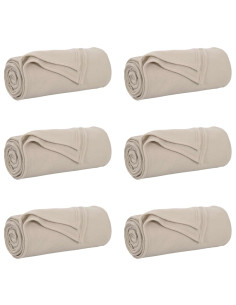 Coperte da Pile 6 pcs Beige 270 x 240 cm Panno 2