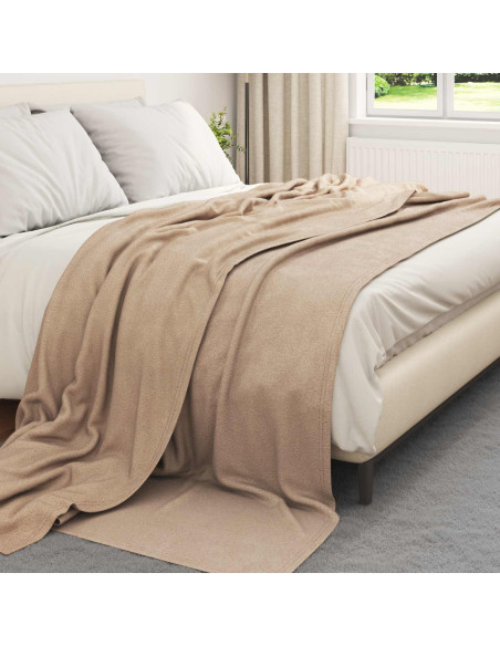Coperte da Pile 6 pcs Cammello 240 x 220 cm Panno