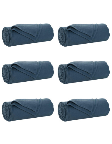 Coperte da Pile 6 pcs Blu navy 240 x 220 cm Panno