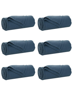 Coperte da Pile 6 pcs Blu navy 270 x 240 cm Panno 2