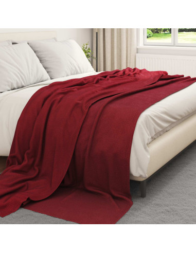 Coperte da Pile 6 pcs Rosso Bordeaux 240 x 220 cm Panno