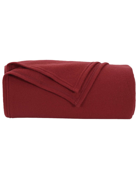 Coperte da Pile 6 pcs Rosso Bordeaux 270 x 240 cm Panno