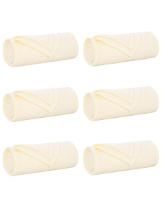Coperte da Pile 6 pcs Crema 170 x 130 cm Panno 2