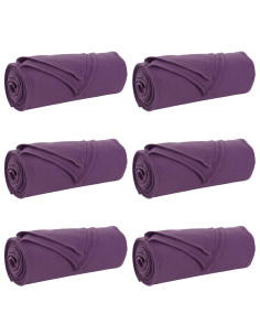 Coperte da Pile 6 pcs Viola 170 x 130 cm Panno 2