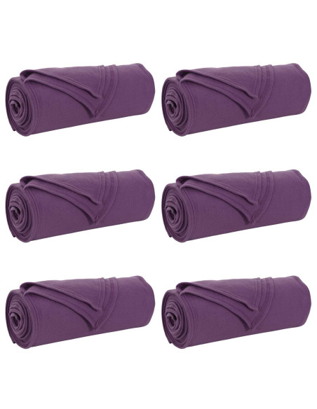 Coperte da Pile 6 pcs Viola 270 x 240 cm Panno