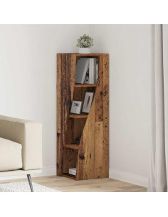 Mobile angolare Legno vecchio 32x32x102cm Legno multistrato