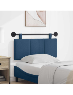 Testata appesa Montaggio a parete Blu 110 x 55 x 5 cm Tessuto