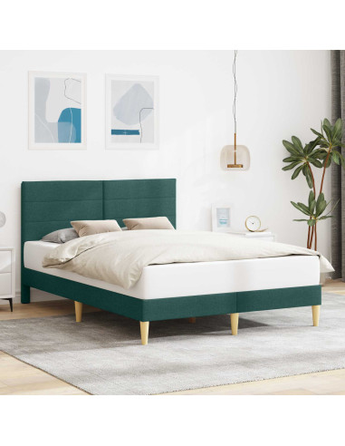 Struttura del letto Verde Scuro 120 x 190 cm Tessuto