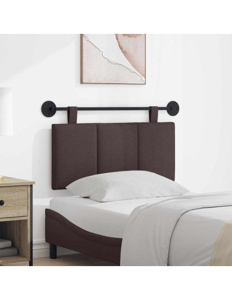 Testata appesa Rigato Marrone Scuro 90 x 55 x 5 cm Tessuto