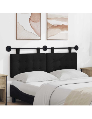 Testata appesa Montaggio a parete Nero 150 x 55 x 5 cm