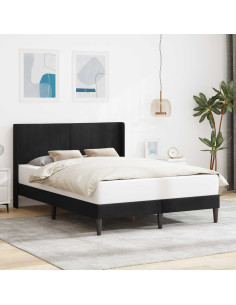 Struttura del letto con testiera Nero 120 x 200 cm Velluto