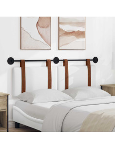 Testata appesa Tinta unita Bianco 140 x 40 cm Legno multistrato