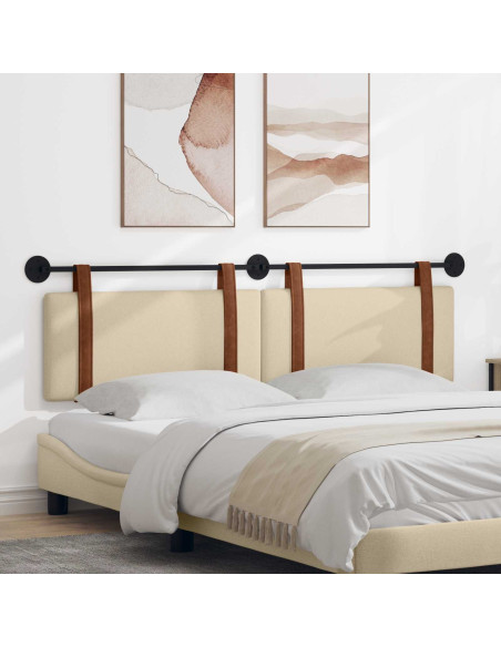 Testata appesa Tinta unita Crema 180 x 40 cm Legno multistrato