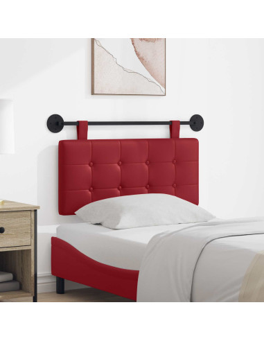 Testata appesa Rosso Vino 100 x 55 x 5 cm Pelle Sintetica