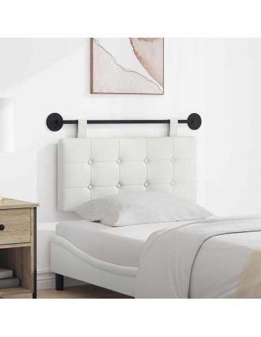 Testata appesa Bianco 100 x 55 x 5 cm Pelle Sintetica