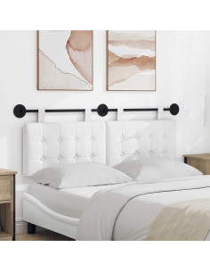 Testata appesa Montaggio a parete Bianco 130 x 55 x 5 cm