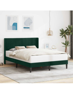 Struttura del letto Verde Scuro 160 x 200 cm Velluto