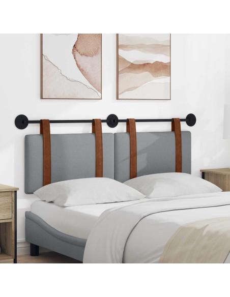 Testata appesa Grigio chiaro 120 x 40 cm Legno multistrato