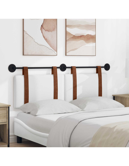 Testata appesa Tinta unita Bianco 120 x 40 cm Legno multistrato