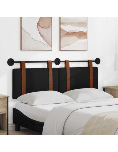 Testata appesa Tinta unita Nero 120 x 40 cm Legno multistrato 2