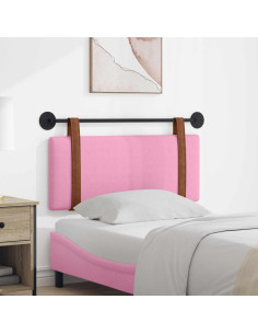 Testata appesa Tinta unita Rosa 100 x 40 cm Legno multistrato 2