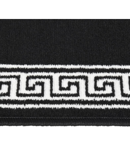 Tappeto Lungo in BCF Nero con Motivo 60x200 cm