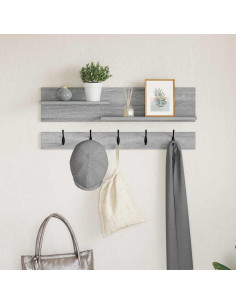 Appendiabiti a muro Grigio Sonoma 90 x 15 x 36 cm 2