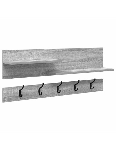 Appendiabiti a muro Grigio Sonoma 90 x 15 x 36 cm