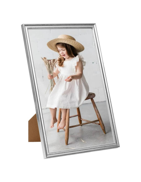 Cornici Foto Collage 3 pz per Tavolo Argento 10x15 cm in MDF