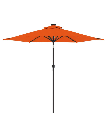 Ombrellone Giardino LED Palo Acciaio Terracotta 225x225x212 cm