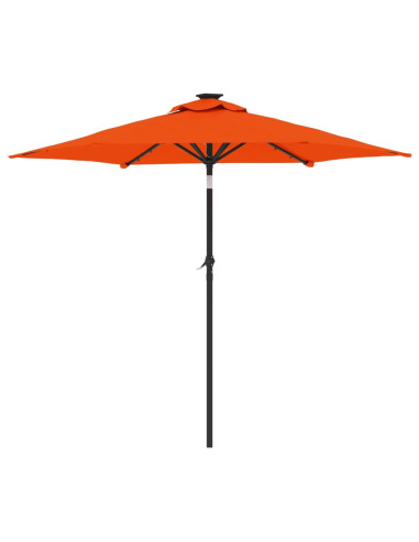 Ombrellone Giardino LED Palo Acciaio Terracotta 225x225x212 cm