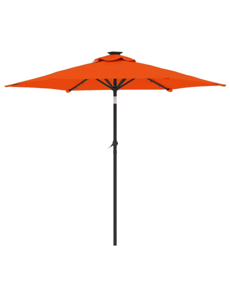 Ombrellone Giardino LED Palo Acciaio Terracotta 225x225x212 cm