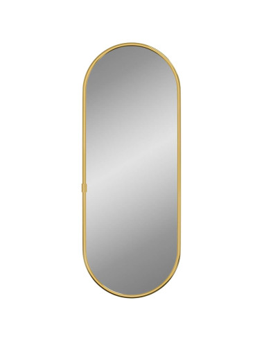 Specchio da Parete Dorato 40x15 cm Ovale