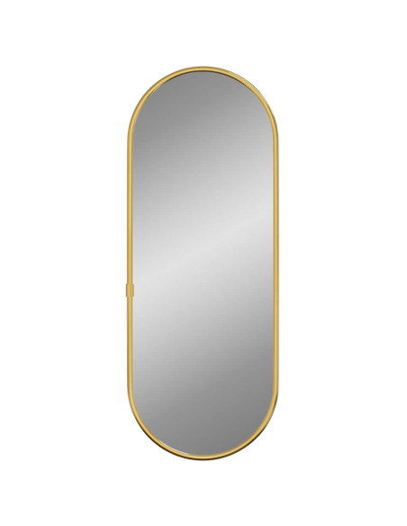 Specchio da Parete Dorato 40x15 cm Ovale