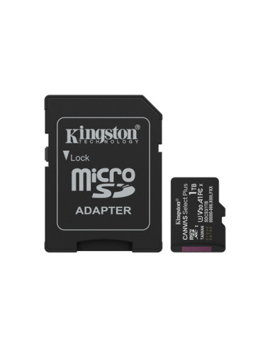 Kingston Technology 1TB microSDXC Canvas Select Plus Gen3 150MB/s A1 (Adattatore SD incluso)