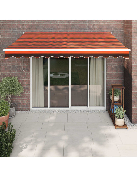 Tenda Sole Automatica Retrattile Arancione e Marrone 3x2,5 m