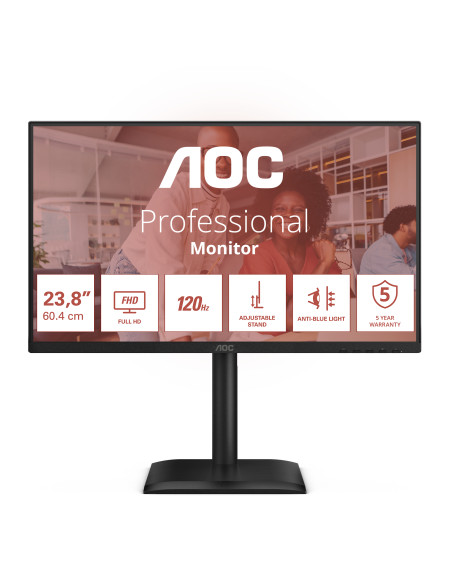 AOC E4 24E4CV Monitor PC 60,5 cm (23.8") 1920 x 1080 Pixel Full HD LED Nero