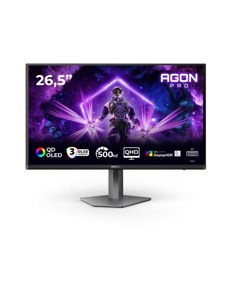 AOC AGON PRO AG276QKD2 Monitor PC 67,3 cm (26.5") 2560 x 1440 Pixel Quad HD QD-OLED Nero, Grigio