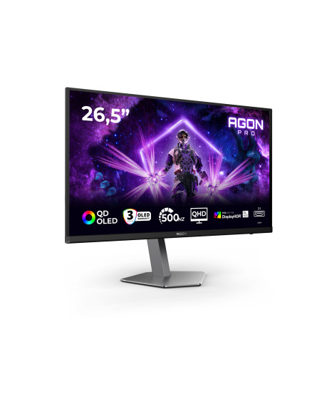 AOC AGON PRO AG276QKD2 Monitor PC 67,3 cm (26.5") 2560 x 1440 Pixel Quad HD QD-OLED Nero, Grigio