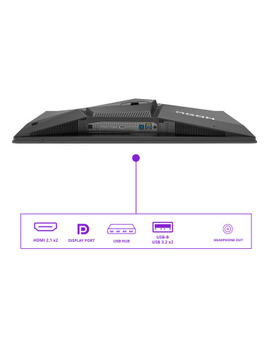 AOC AGON PRO AG276QKD2 Monitor PC 67,3 cm (26.5") 2560 x 1440 Pixel Quad HD QD-OLED Nero, Grigio